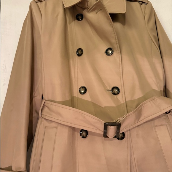 Calvin Klein Beige Double-Breasted Trench Coat - Picture 2 of 4